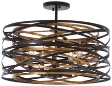 Minka-Lavery 4671-111 - Vortic Flow - 5 Light Semi Flush (Convertible to Pendant)