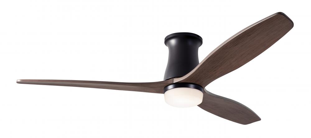 Arbor Flush DC Fan; Dark Bronze Finish; 54" Mahogany Blades; 17W LED; Wall Control