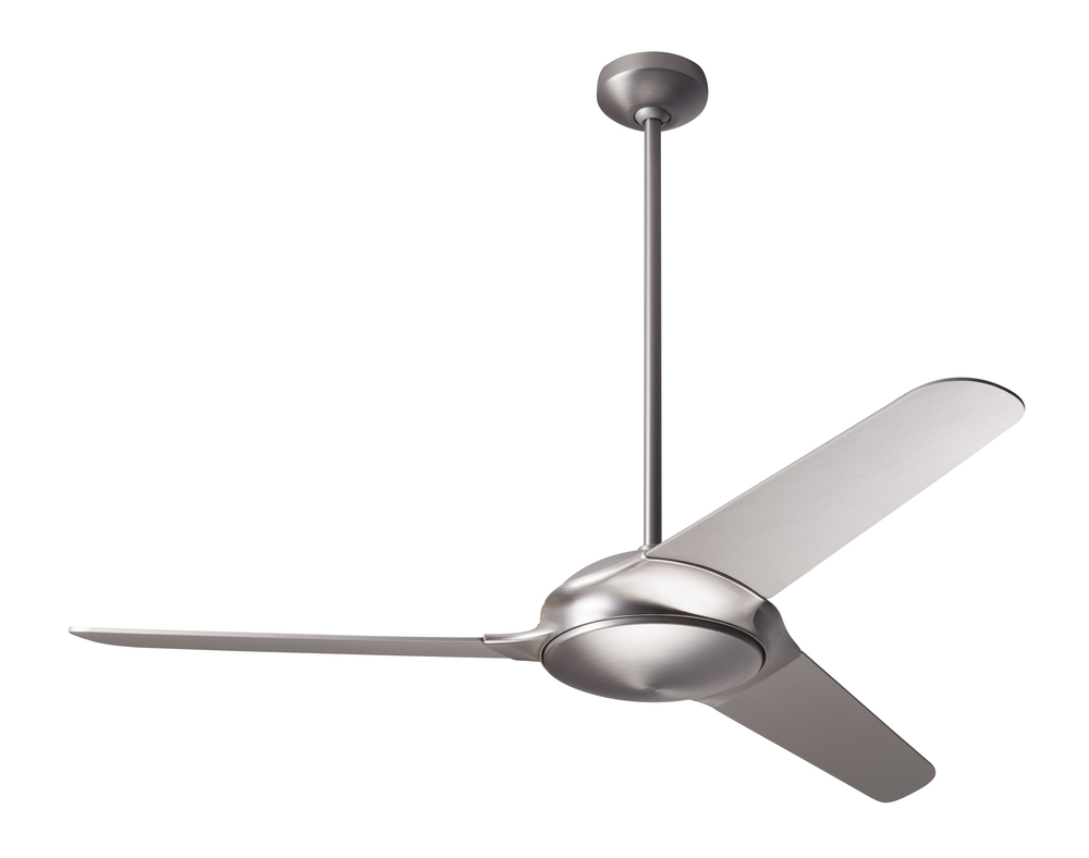 Flow Fan; Matte Nickel Finish; 52" White Blades; No Light; Fan Speed Control