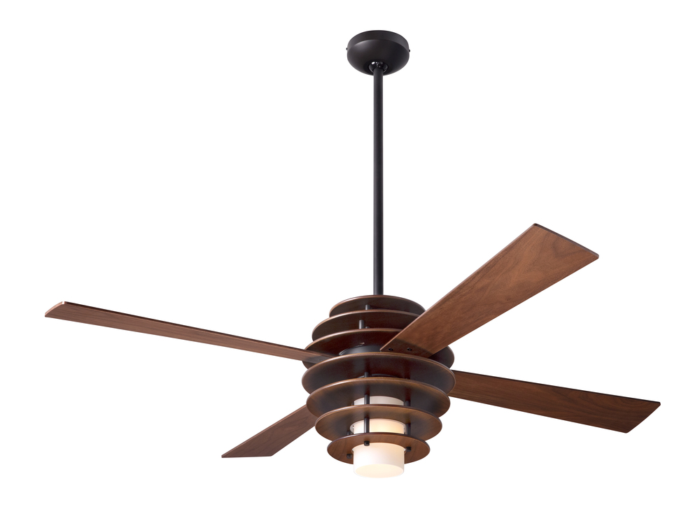 Stella Fan; Mahogany/Dark Bronze Finish; 52" White Blades; 17W LED; Fan Speed and Light Control