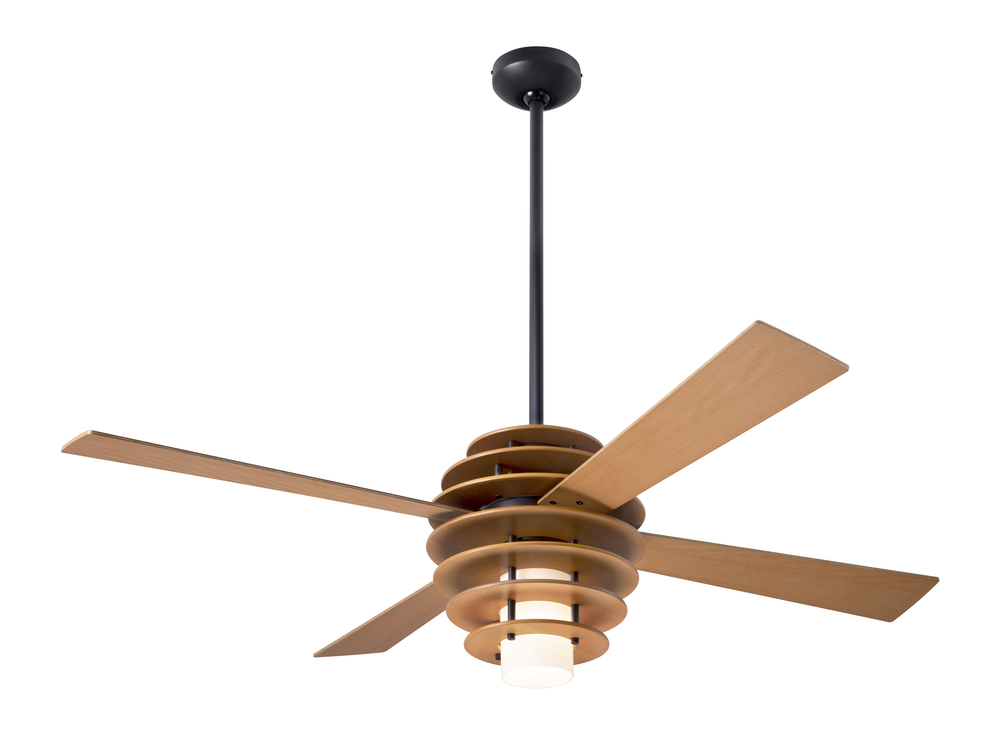 Stella Fan; Maple/Dark Bronze Finish; 52" White Blades; 17W LED; Fan Speed and Light Control (3-