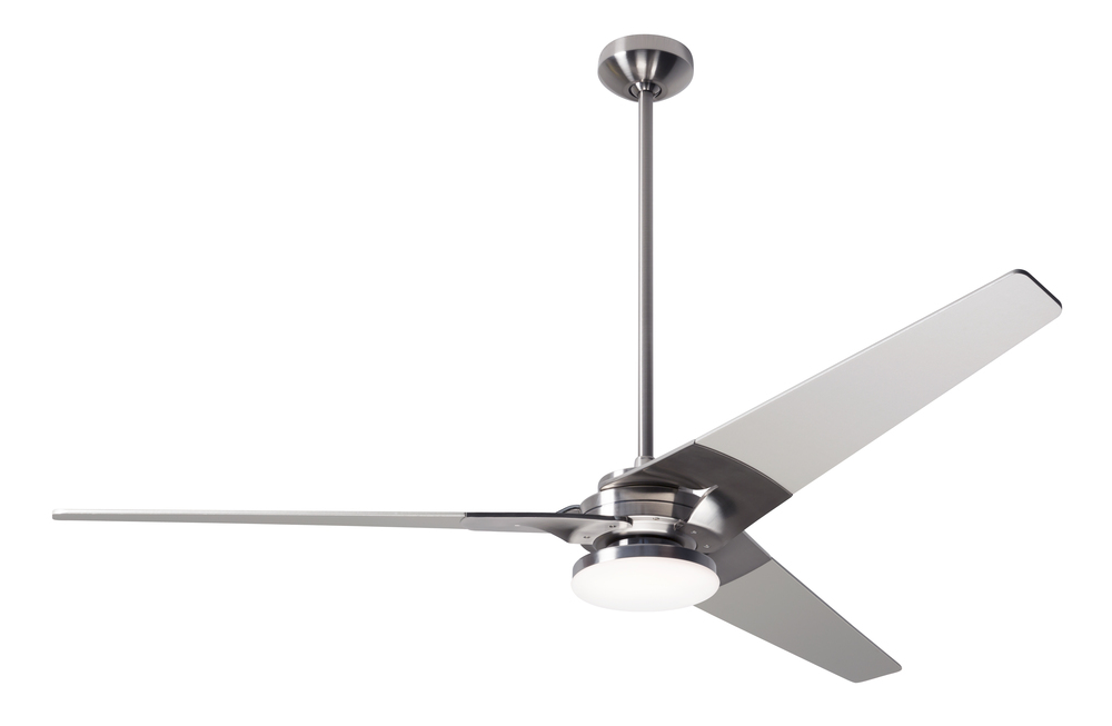 Torsion Fan; Bright Nickel Finish; 62" Whitewash Blades; 20W LED; Fan Speed and Light Control (3