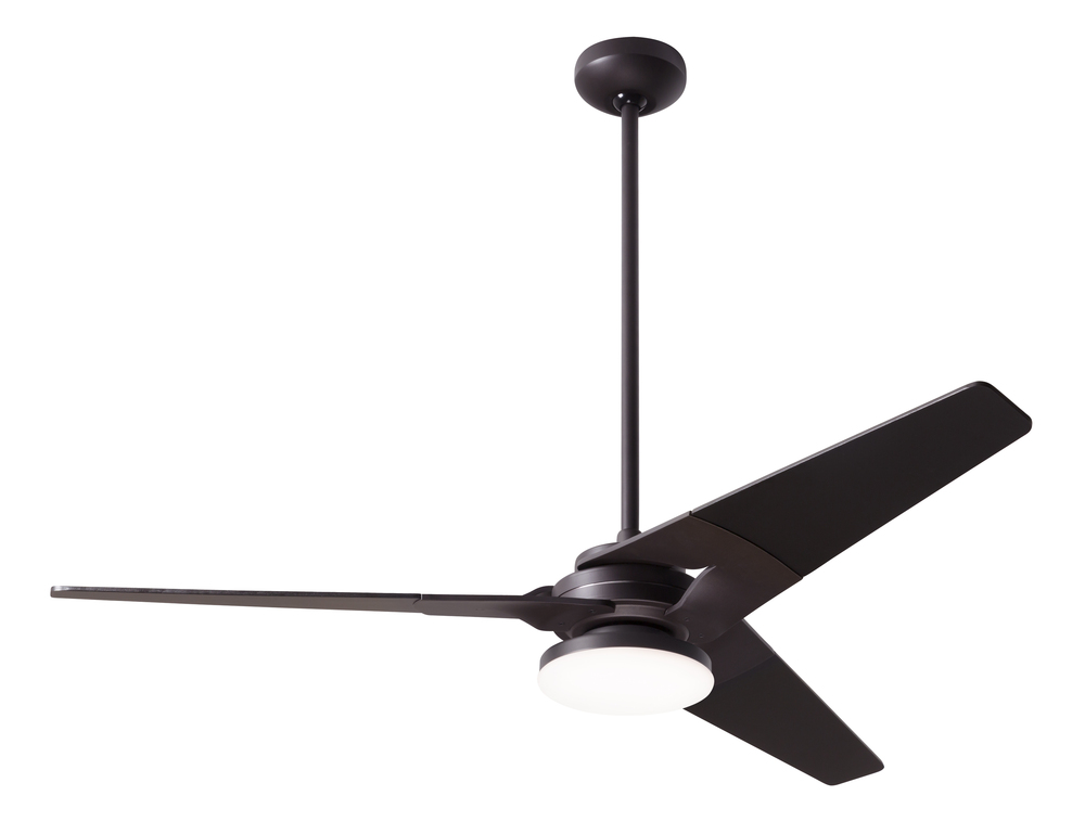 Torsion Fan; Dark Bronze Finish; 52" Black Blades; 20W LED; Fan Speed and Light Control (3-wire)