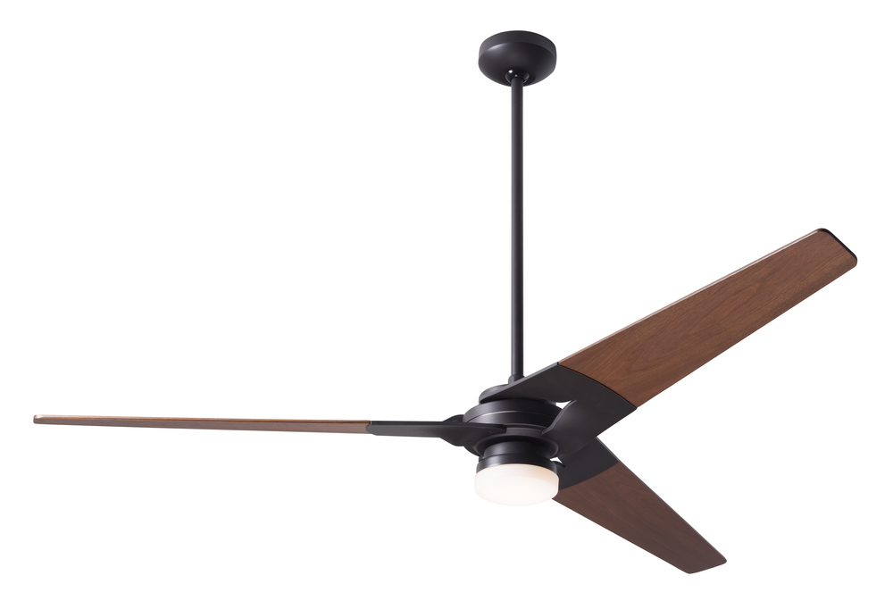 Torsion Fan; Dark Bronze Finish; 62" Mahogany Blades; 17W LED; Fan Speed and Light Control (3-wi