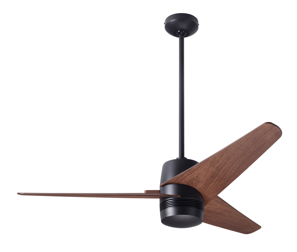 Velo DC Fan; Dark Bronze Finish; 48" Mahogany Blades; No Light; Wall/Remote Combo Control