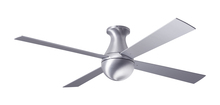 Modern Fan Co. BAL-FM-BA-42-WH-NL-002 - Ball Flush Fan; Brushed Aluminum Finish; 42" White Blades; No Light; Fan Speed and Light Control