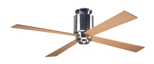 Modern Fan Co. LAP-FM-BN-50-MP-NL-002 - Lapa Flush Fan; Bright Nickel Finish; 50" Maple Blades; No Light; Fan Speed and Light Control