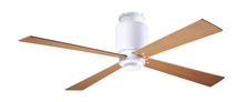 Modern Fan Co. LAP-FM-GW-50-MP-NL-002 - Lapa Flush Fan; Gloss White Finish; 50" Maple Blades; No Light; Fan Speed and Light Control (3-w