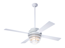 Modern Fan Co. SLA-WH-52-MG-LED-002 - Stella Fan; White/Gloss White Finish; 52" Mahogany Blades; 17W LED; Fan Speed and Light Control