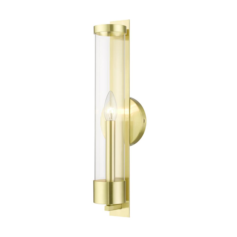 1 Light Satin Brass Tall ADA Single Sconce