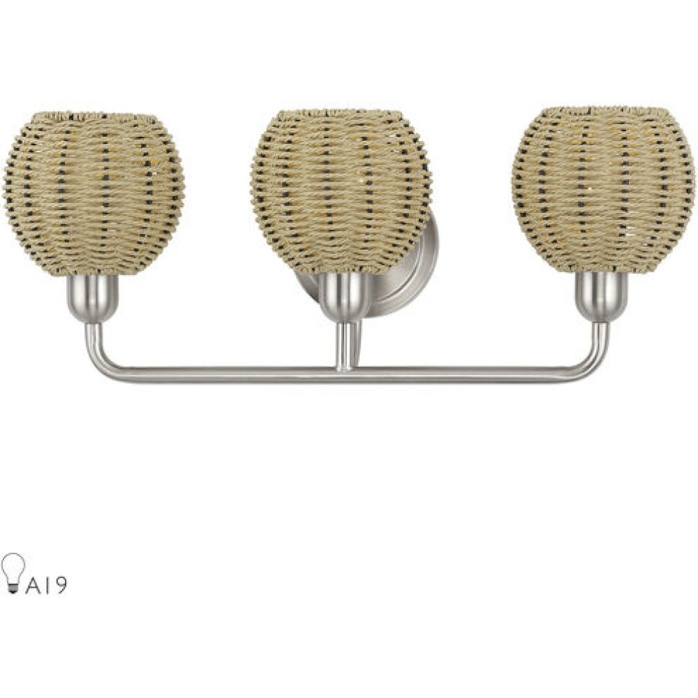 3 Light Bronze Vanity Sconce