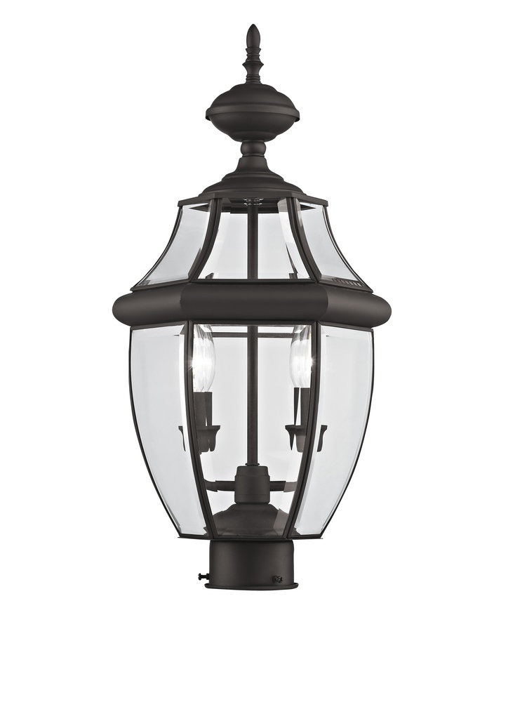 2 Light Bronze Outdoor Post Lantern