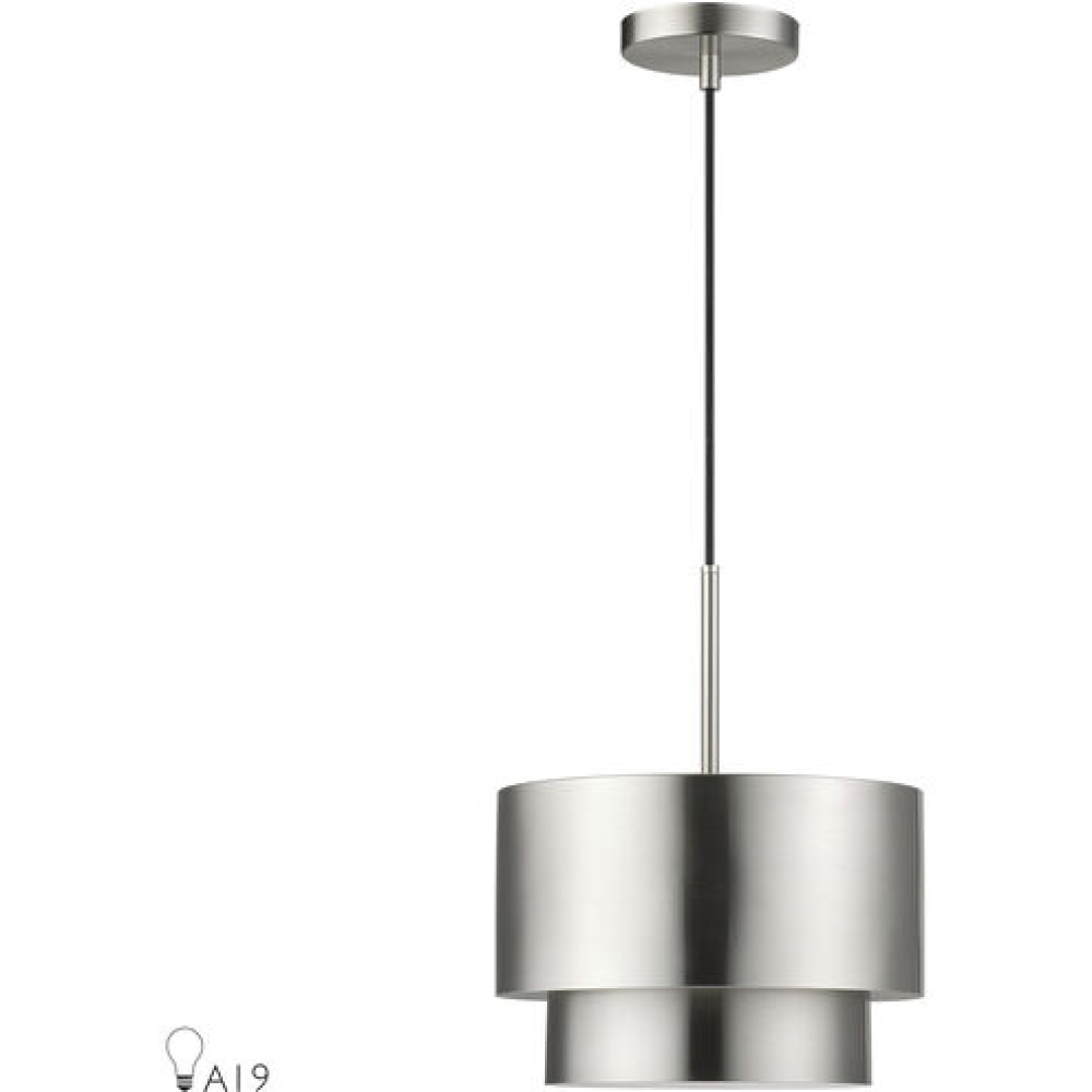 1 Light Black Pendant