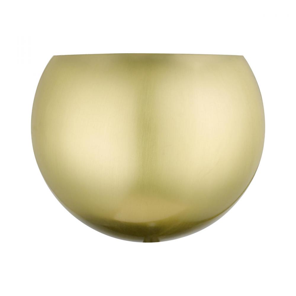 1 Light Satin Brass Wall Sconce