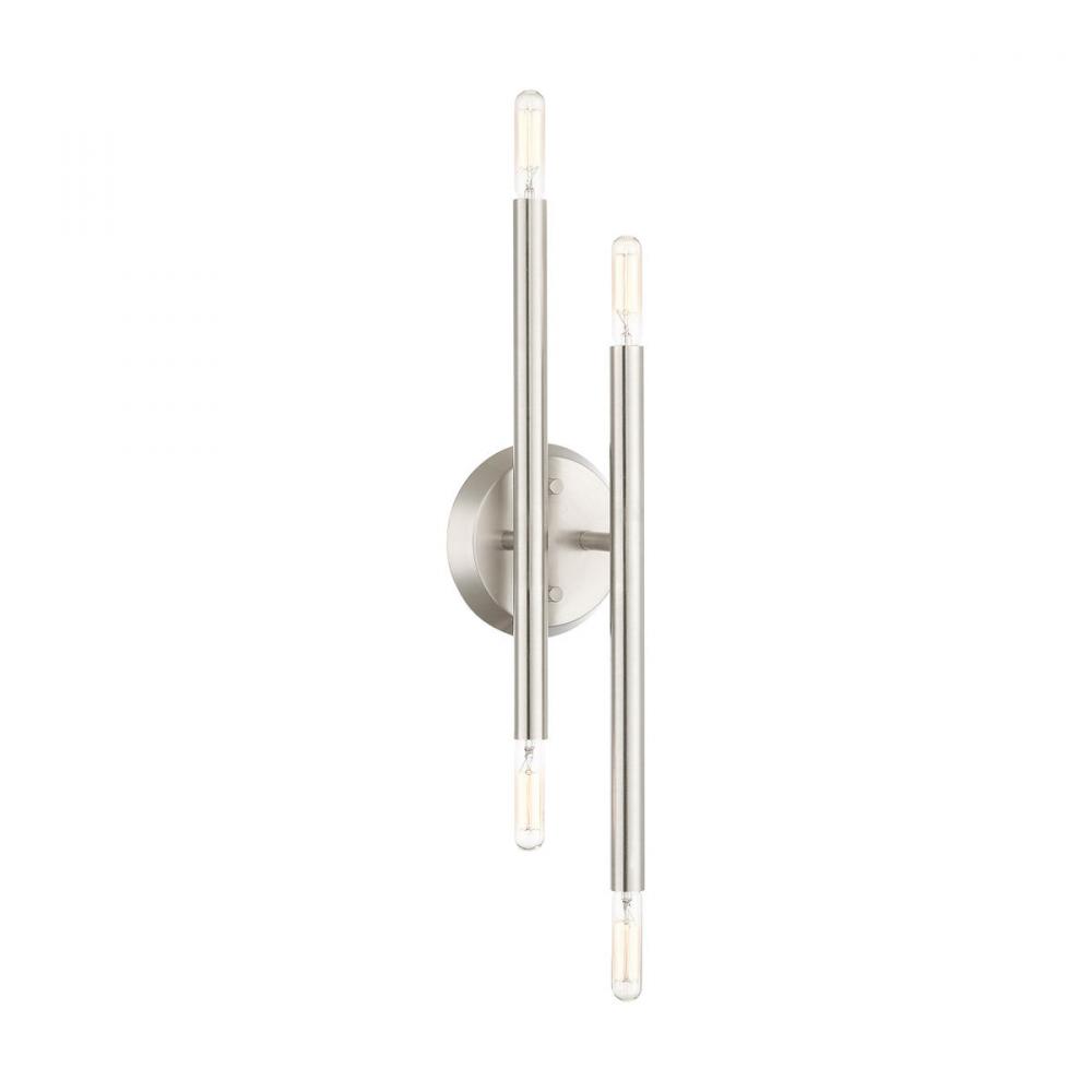 4 Lt Brushed Nickel ADA Wall Sconce