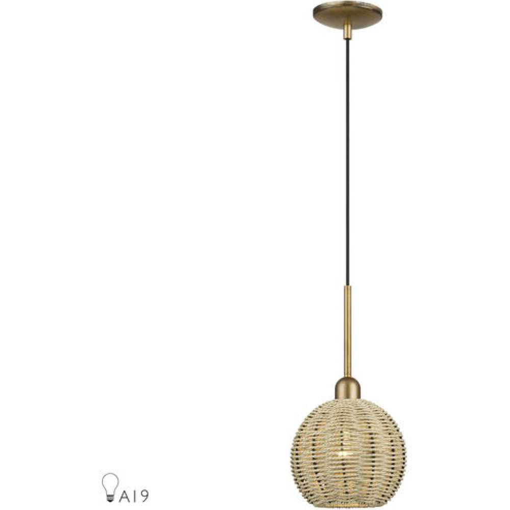 1 Light Bronze Mini Globe Pendant