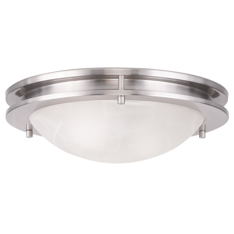 2 Light Brushed Nickel Ceiling Mount