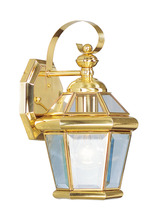 Livex Lighting 2061-02 - 1 Light PB Outdoor Wall Lantern