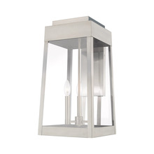 Livex Lighting 20858-91 - 3 Lt Brushed Nickel Outdoor Wall Lantern