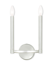 Livex Lighting 40242-35 - 2 Light Polished Nickel Wall Sconce