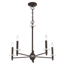 Livex Lighting 42705-07 - 5 Lt Bronze Chandelier