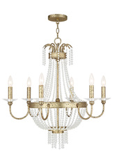 Livex Lighting 51846-28 - 6 Light Winter Gold Chandelier