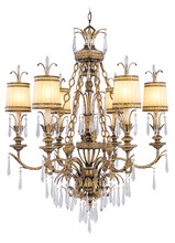 Livex Lighting 8806-65 - 6 Light Vintage Gold Leaf Chandelier