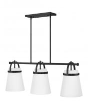 Lark 83056BK - Large Three Light Linear Chandelier