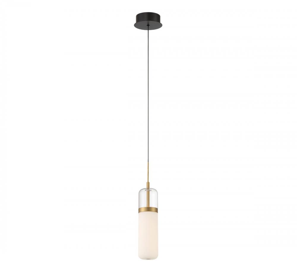 Verona, 1 Light LED Pendant, Matte Black