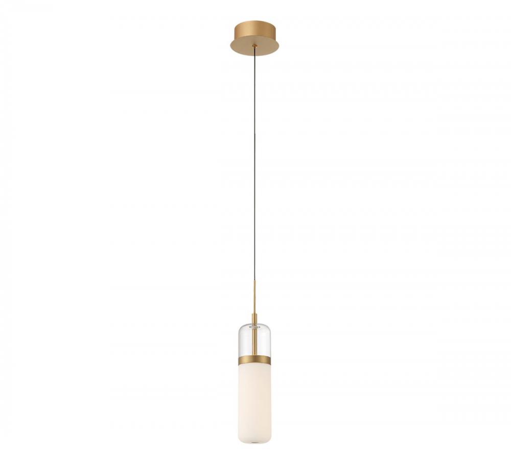 Verona, 1 Light LED Pendant, Painted Antique Brass