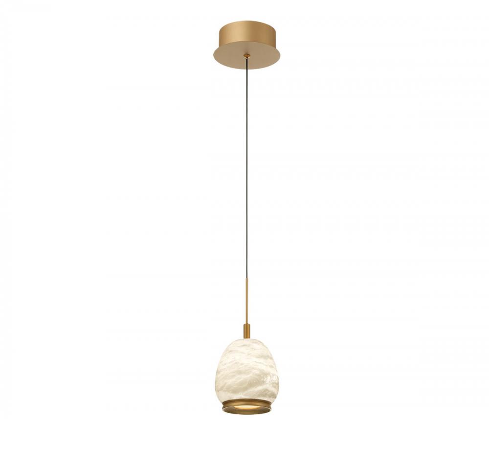 Lucidata, 1 Light LED Pendant, Painted Antique Brass