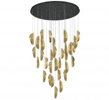 Lib & Co. US 10169-020-02 - Sorrento, 32 Light round LED Chandelier, Copper, Black Canopy