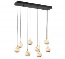 Lib & Co. US 10207-02 - Baveno, 8 Light Rectangular LED Chandelier, Matte Black