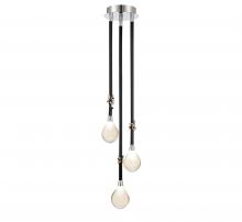 Lib & Co. US 12064-02 - Bellissima, 3 Light LED Pendant, Black Sleeves