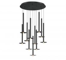 Lib & Co. US 12104-02 - Piatto, 11 Light Round LED Chandelier, Matte Black