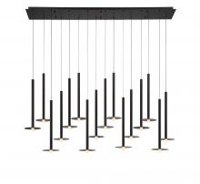 Lib & Co. US 12108-02 - Piatto, 16 Light Linear LED Chandelier, Matte Black