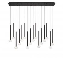 Lib & Co. US 12146-02 - Soffio, 16 Light Linear LED Chandelier, Matte Black