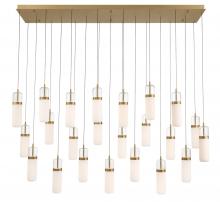 Lib & Co. US 12249-030 - Verona, 23 light Rectangular LED Chandelier, Painted Antique Brass