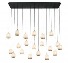 Lib & Co. US 12250-02 - Lucidata, 20 light Rectangular LED Chandelier, Matte Black