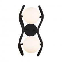 Varaluz 374W02CBFG - Black Betty 2-Lt Sconce - Carbon/French Gold