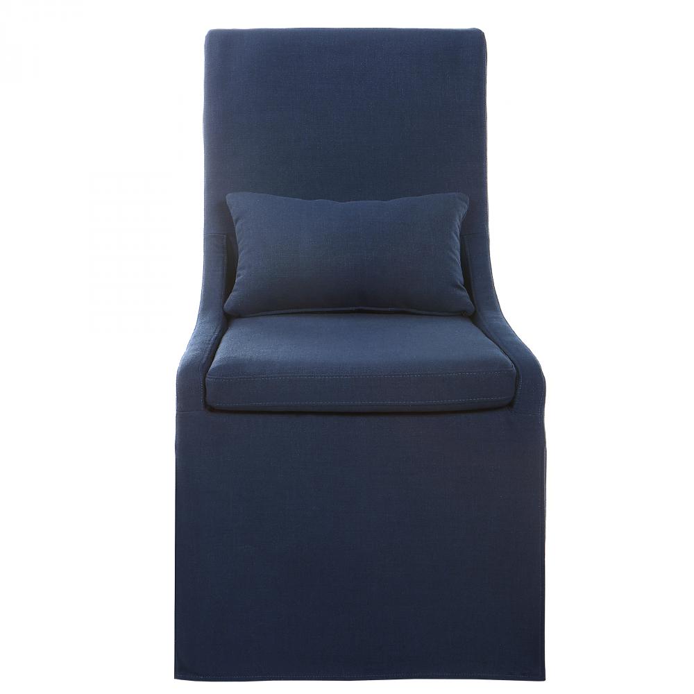 Uttermost Coley Armless Chair, Denim