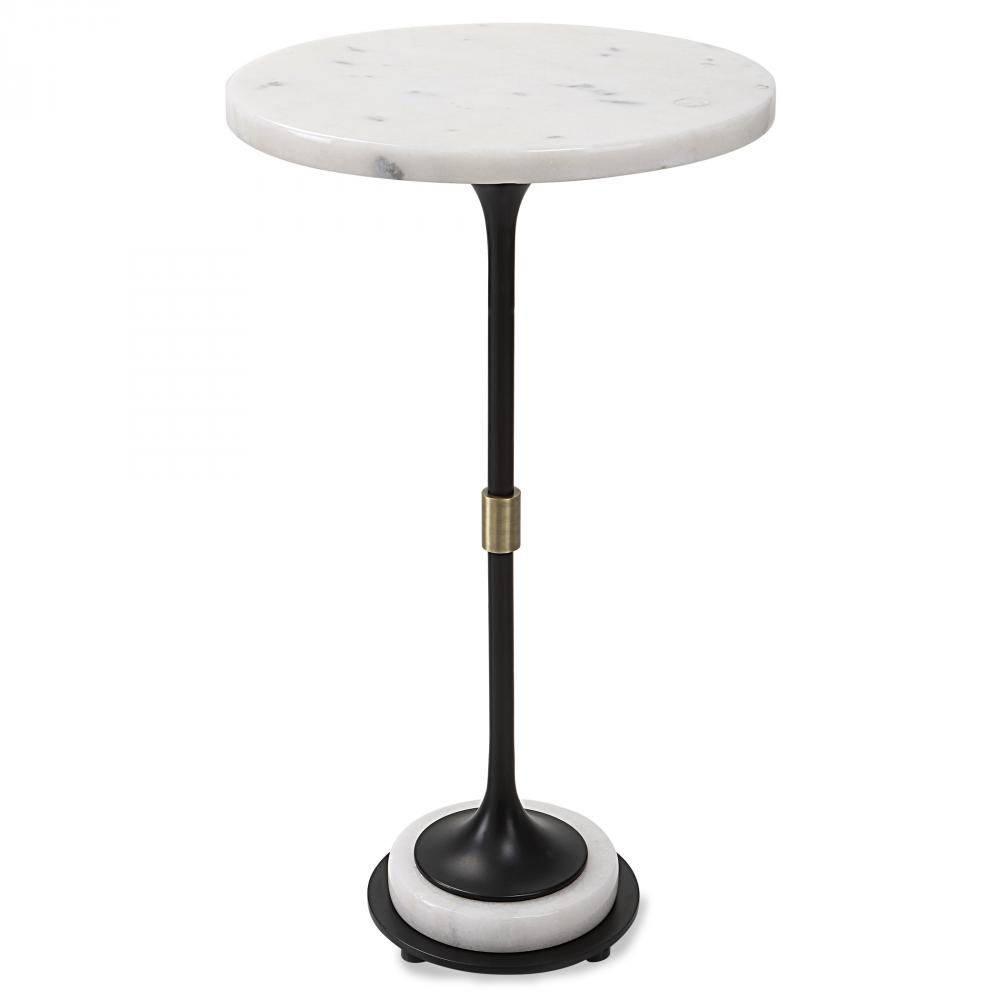 Uttermost Sentry White Marble Accent Table