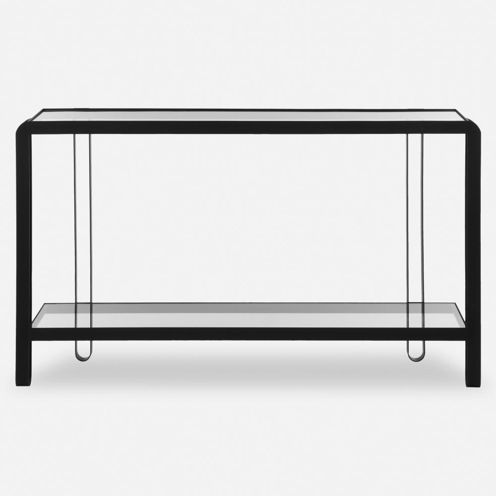 Uttermost Shadow Black Iron Console Table