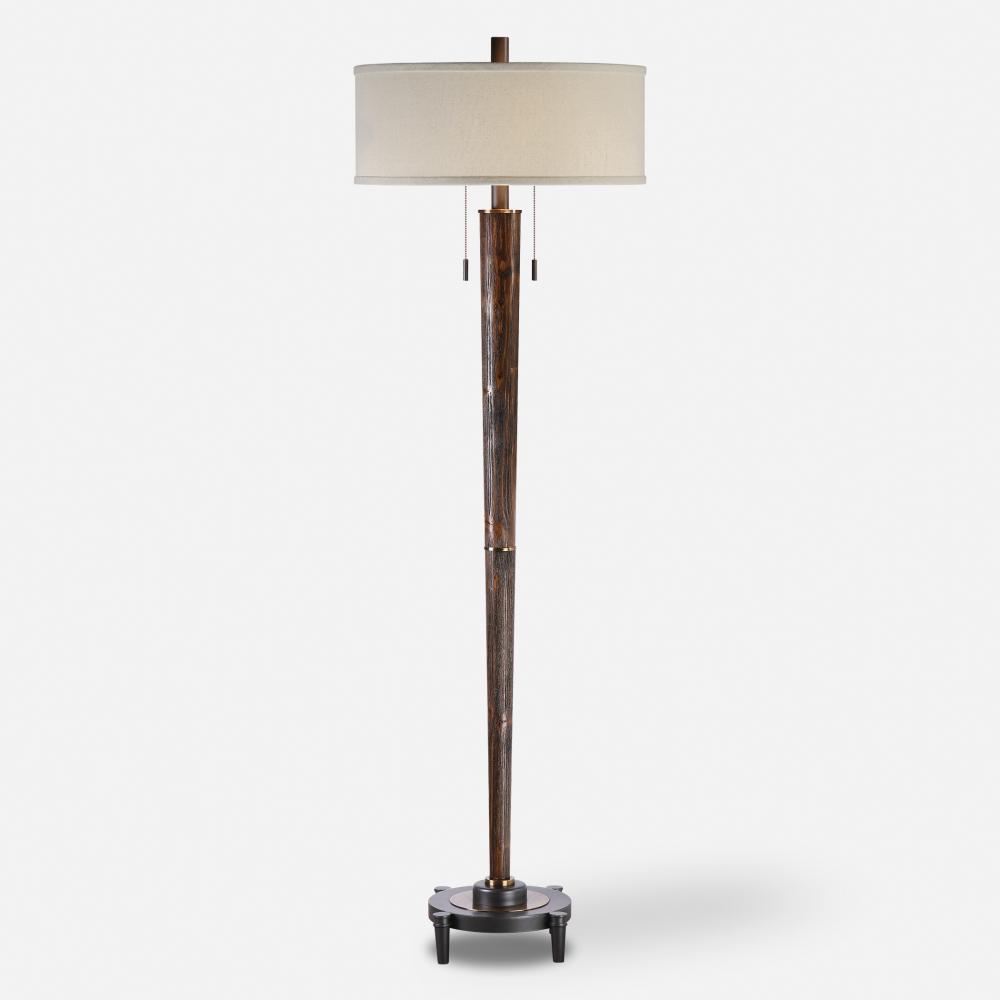 Uttermost Rhett Burnished Oak Floor Lamp