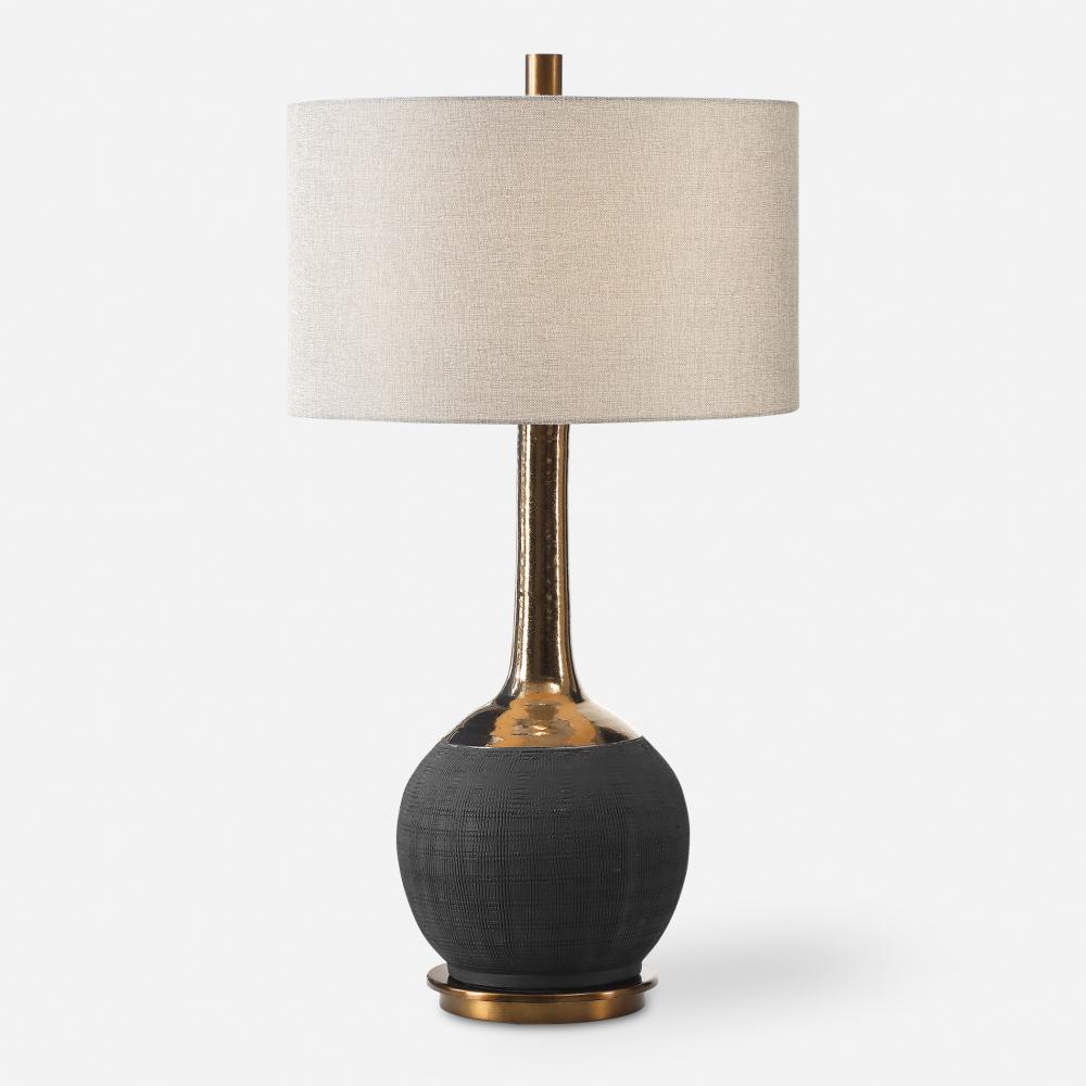 Arnav Textured Black Lamp