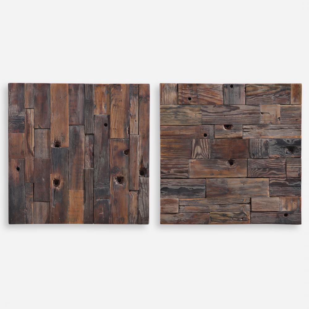 Uttermost Astern Wood Wall Decor, S/2