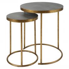 Uttermost 25284 - Uttermost Aragon Brass Nesting Tables, S/2