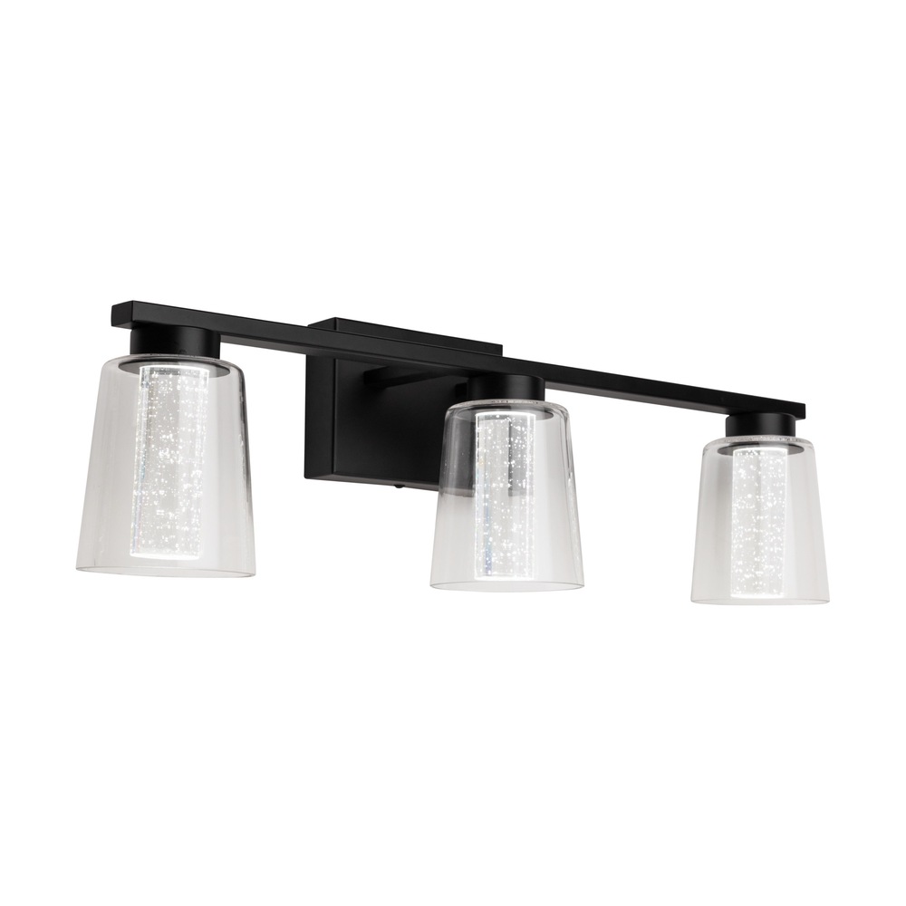 Dalton Collection 3-Light Bathroom Vanity Fixture Black