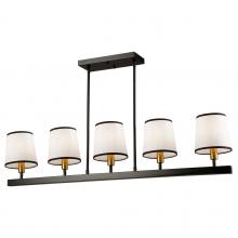 Artcraft SC13346BK - Coco 5 Light Island Black and Gold