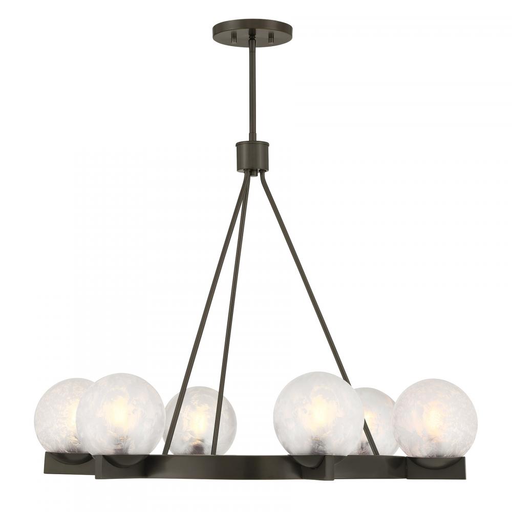 Darien 6-Light Chandelier in Mediterranean Bronze